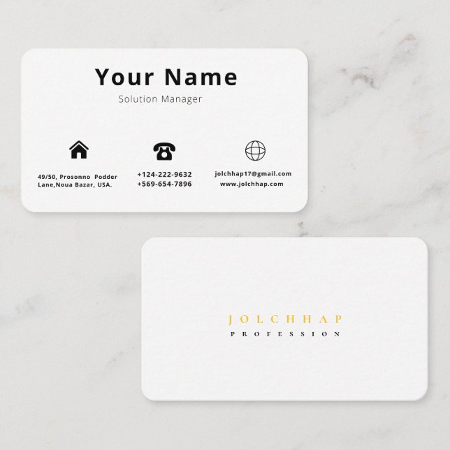 Minimalist  Luxe Busines Business Card (Front/Back)