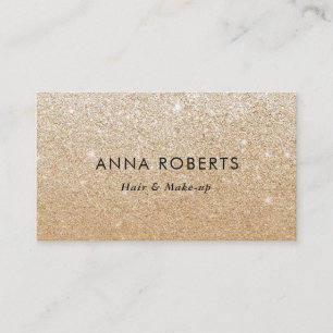 Minimalist Luxe Gold Glitter business card
