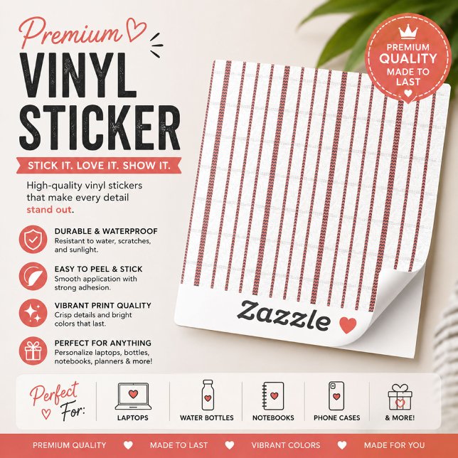 Minimalist Luxe Stripe Vinyl Sticker (Creator Uploaded)