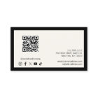 Minimalist Luxury Black/Ivory QR Code Social Media