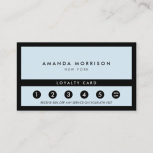 Minimalist Luxury Boutique Black/Blue Loyalty Card