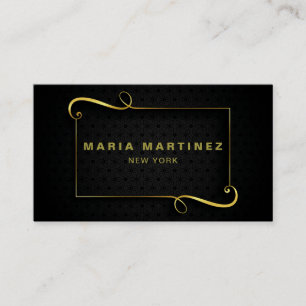 Minimalist Luxury Boutique Black Business Card