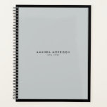 Minimalist Luxury Boutique Black/Grey Appointment Planner<br><div class="desc">An elegant and refined design elevates your name or business name through minimal and modern styling on this classic appointment book planner. © 1201AM Design Studio</div>
