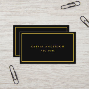Minimalist Luxury Boutique Black/Ivory Business C Business Card