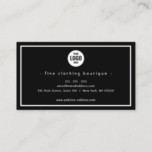 Minimalist Luxury Boutique Black/Ivory Business C Card