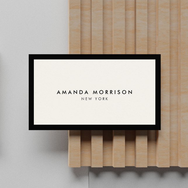 Minimalist Luxury Boutique Black/Ivory Business Card (Creator Uploaded)