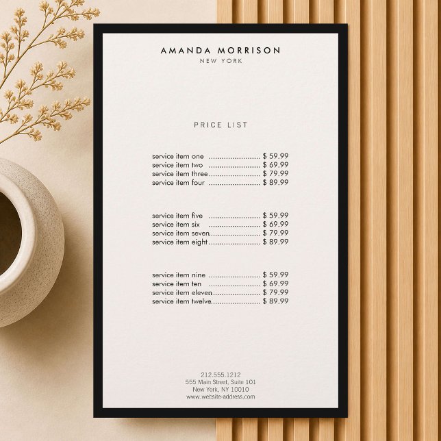 Minimalist Luxury Boutique Black/Ivory Flyer (Creator Uploaded)