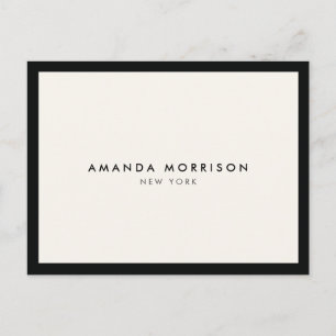 Minimalist Luxury Boutique Black/Ivory Postcard