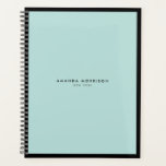 Minimalist Luxury Boutique Black/Mint Appointment Planner<br><div class="desc">An elegant and refined design elevates your name or business name through minimal and modern styling on this classic appointment book planner. © 1201AM Design Studio</div>
