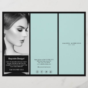 Minimalist Luxury Boutique Black/Mint Brochure