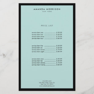 Minimalist Luxury Boutique Black/Mint Flyer