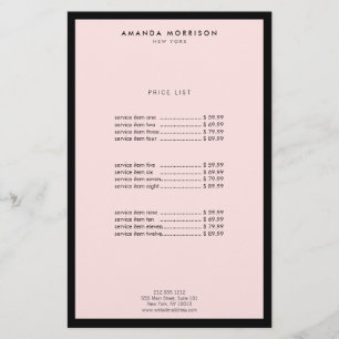 Minimalist Luxury Boutique Black/Pink Flyer