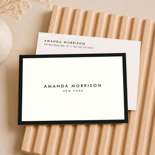 Minimalist Luxury Boutique Black/White Postcard (Creator Uploaded)