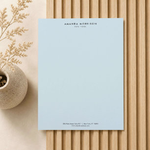 Minimalist Luxury Boutique Blue Custom Letterhead