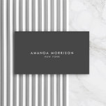 Minimalist Luxury Boutique Dark Grey Business Card<br><div class="desc">An elegant and refined design elevates your name or business name through minimal and modern styling. The dark grey background gives a distinguished feel to this classic business card design template. © 1201AM CREATIVE</div>