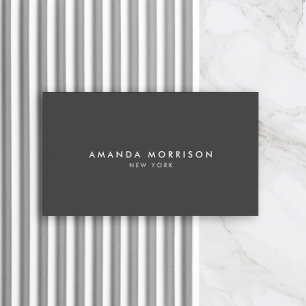 Minimalist Luxury Boutique Dark Grey Business Card
