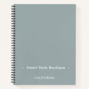 Minimalist Luxury Boutique Dusty Blue Notebook