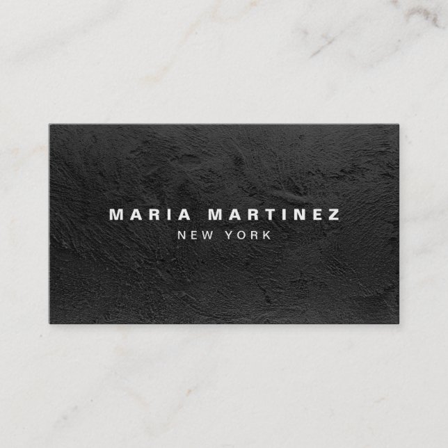Minimalist Luxury Boutique Empty Black Business Card (Front)