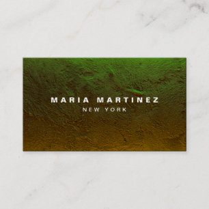 Minimalist Luxury Boutique Empty Green Gold Business Card