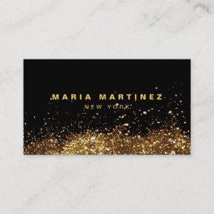 Minimalist Luxury Boutique Gold/Black Business Card