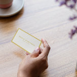 Minimalist Luxury Boutique Gold/Ivory Business Card<br><div class="desc">An elegant and refined design elevates your name or business name through minimal and modern styling. The thin Gold border is grounded on an Ivory background to give a luxury feel to this classic business card design template</div>
