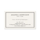Minimalist Luxury Boutique Ivory/Black Single Side