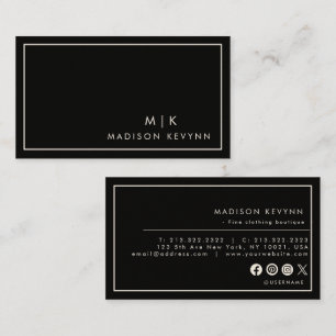 Minimalist Luxury Boutique Ivory  Business Card