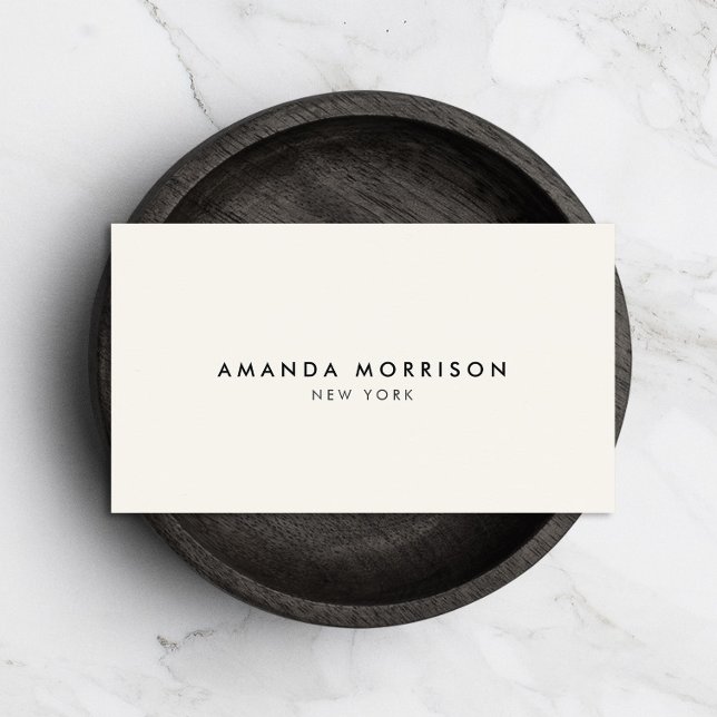Minimalist Luxury Boutique Ivory Business Card (Creator Uploaded)