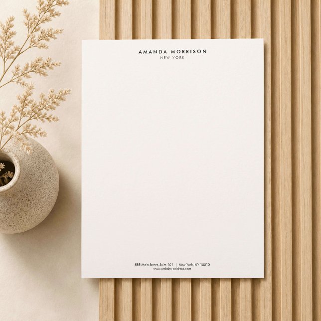 Minimalist Luxury Boutique Ivory Letterhead (Creator Uploaded)
