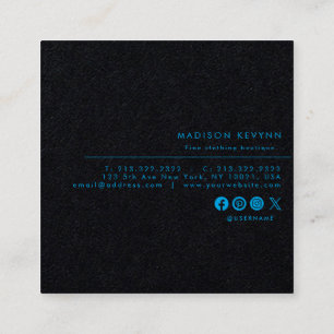 Minimalist Luxury Boutique Ivory  Square Business Card