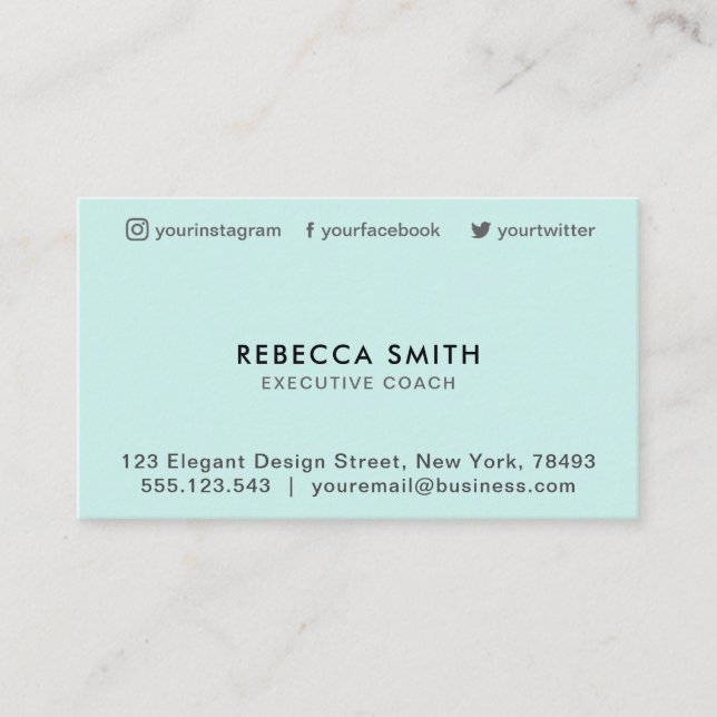 Minimalist Luxury Boutique Sage Business Card (Front)