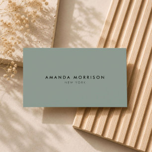 Minimalist Luxury Boutique Sage Green Business Card