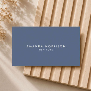 Minimalist Luxury Boutique Slate Blue Business Card