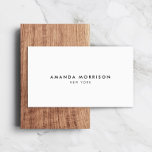 Minimalist Luxury Boutique White Business Card<br><div class="desc">An elegant and refined design elevates your name or business name through minimal and modern styling. The white background to give a clean feel to this classic business card design template. © 1201AM CREATIVE</div>