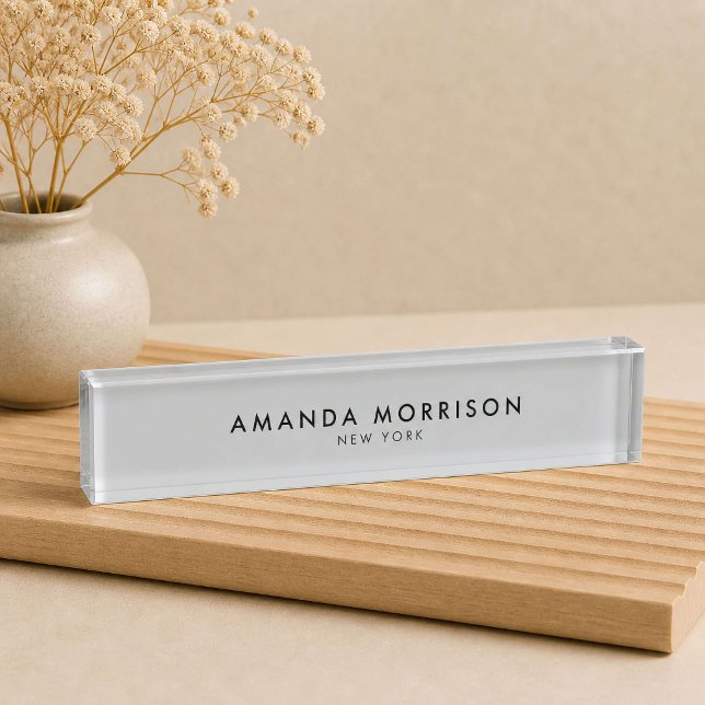 Minimalist Luxury Grey Nameplate (Creator Uploaded)