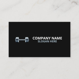 Minimalist Luxury Gym Trainer Coach Weight Fitness Business Card