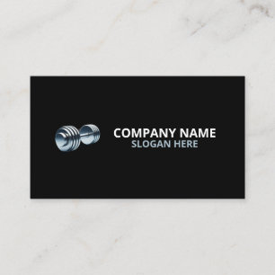 Minimalist Luxury Gym Trainer Coach Weight Fitness Business Card
