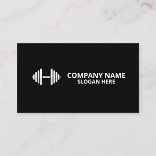 Minimalist Luxury Gym Trainer Coach Weight Fitness Business Card