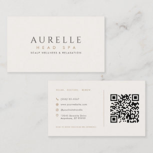 Minimalist Luxury Head Spa Business Card