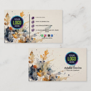 Minimalist Luxury Ivory Flower Boutique Business Card
