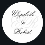 Minimalist Luxury Name Monogram Wedding Stickers<br><div class="desc">Minimalist Luxury Name Monogram Wedding Stickers</div>