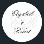 Minimalist Luxury Name Monogram Wedding Stickers<br><div class="desc">Minimalist Luxury Name Monogram Wedding Stickers</div>