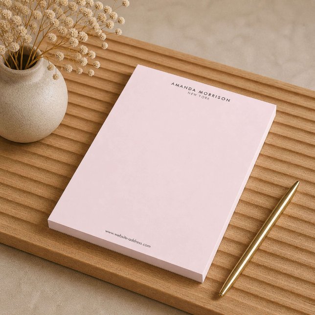 Minimalist Luxury Pink Notepad (Creator Uploaded)