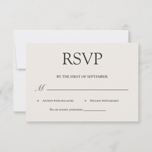Minimalist Luxury RSVP Card (Front)