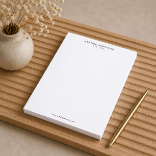 Minimalist Luxury White Notepad