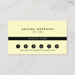 Minimalist Luxury Yellow Loyalty Business Card