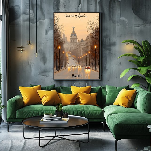 Minimalist Madrid Skyline Poster – Spanish Art (Creator Uploaded)