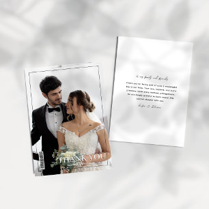 Minimalist Magazine Cover Wedding  Thank You Card