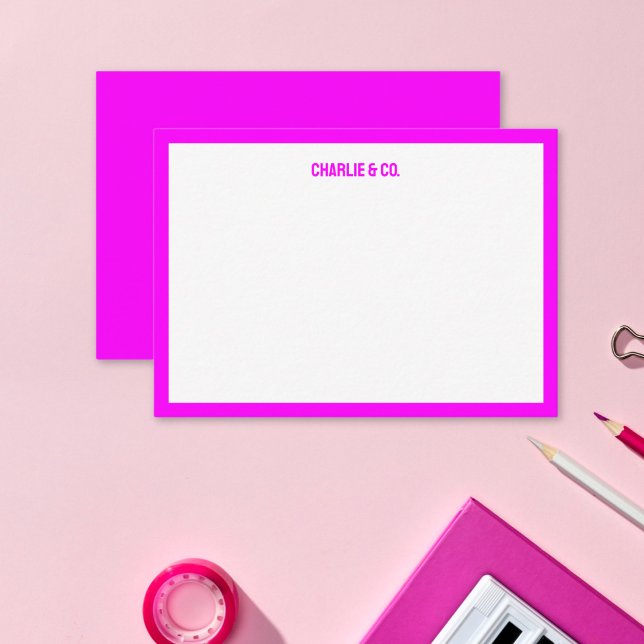 Minimalist Magenta, Single Border, Personalise Card (Creator Uploaded)