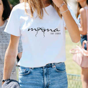Minimalist Mama Lettering With Bow Women  Tri-Blend Shirt